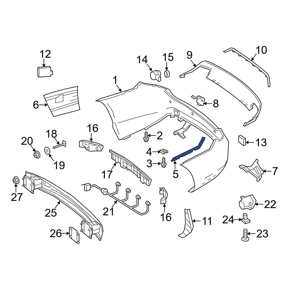 Mercedes-Benz OE 2078850721 - Rear Left Bumper Cover Bracket