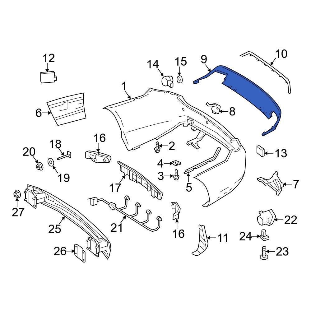 Mercedes-Benz OE 2078858225 - Rear Lower Bumper Cover