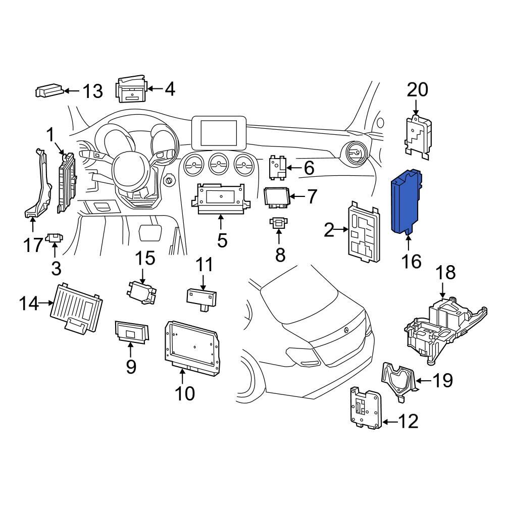 MercedesBenz OE 1679001309 Trailer Light Control Module