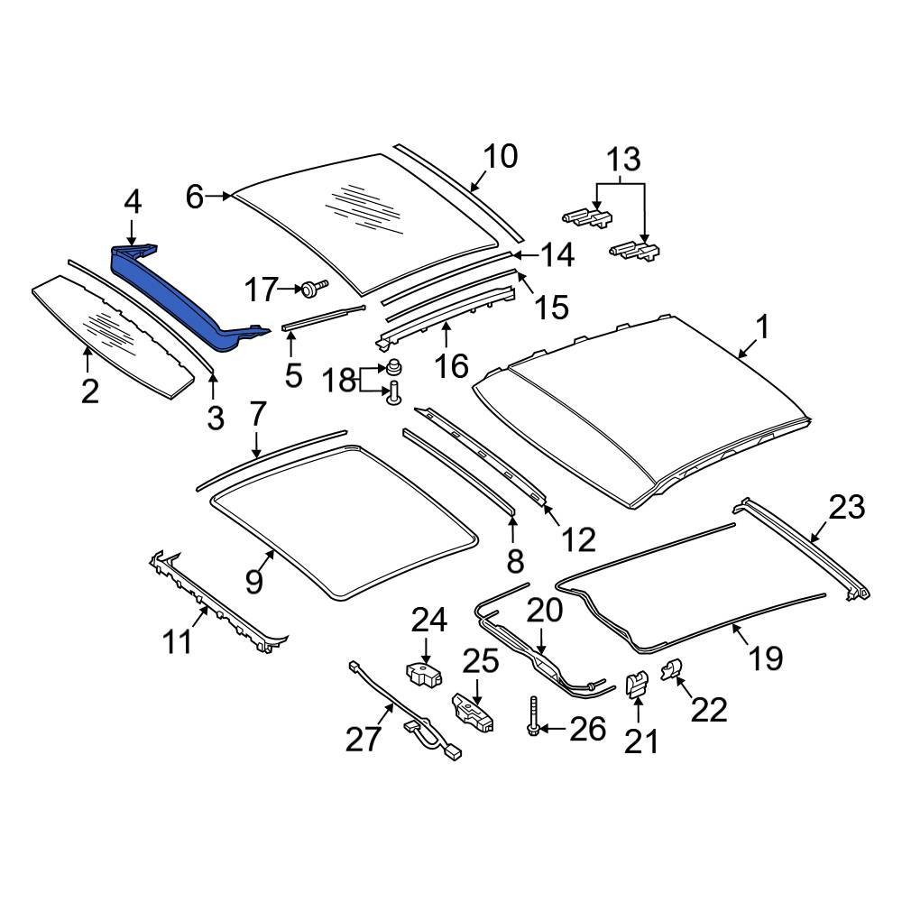 MercedesBenz OE 238780110064 Sunroof Deflector