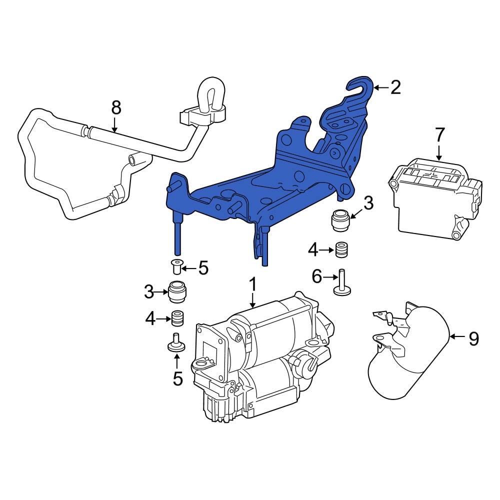 MercedesBenz OE 2133203104 Air Suspension Compressor Bracket