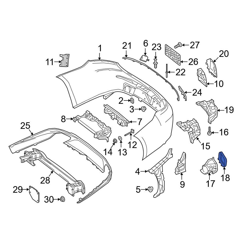 Mercedes-Benz OE 2058852221 - Rear Left Jack Plug Cover