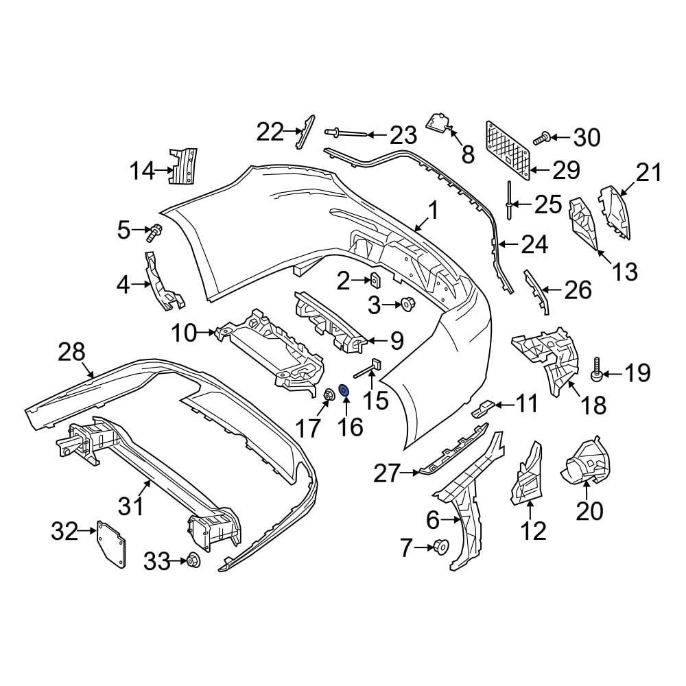 Mercedes-Benz OE 2019900240 - Bumper Cover Washer