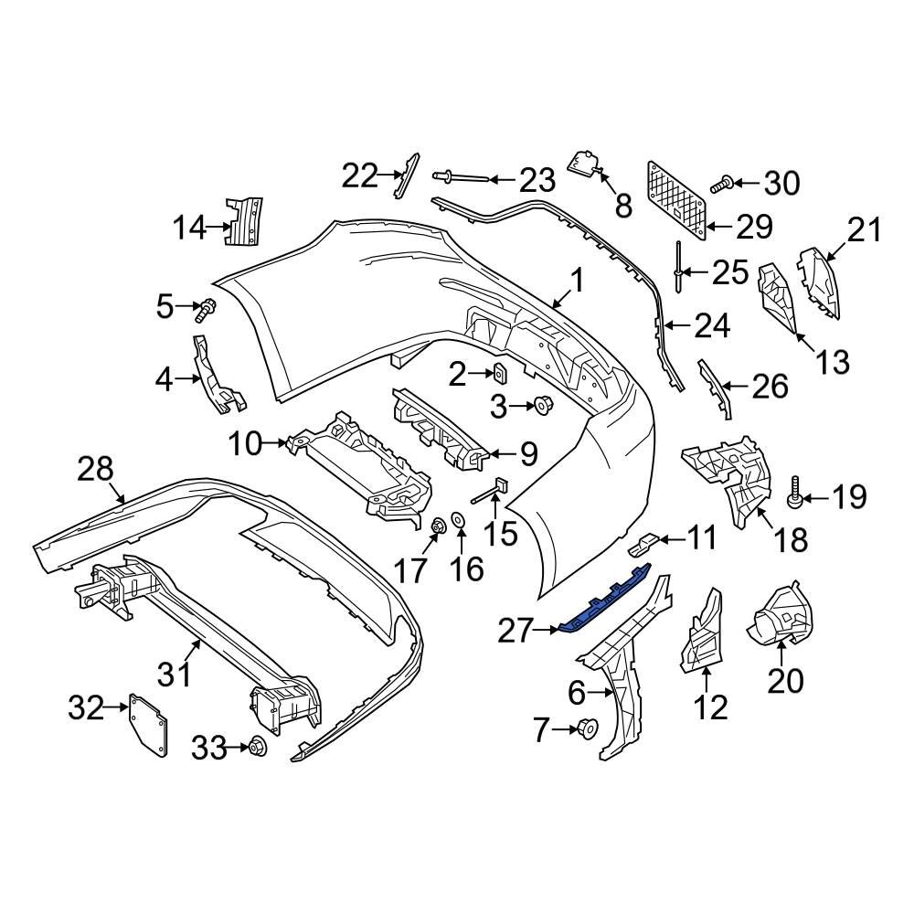 Mercedes-Benz OE 2388859700 - Rear Left Bumper Trim