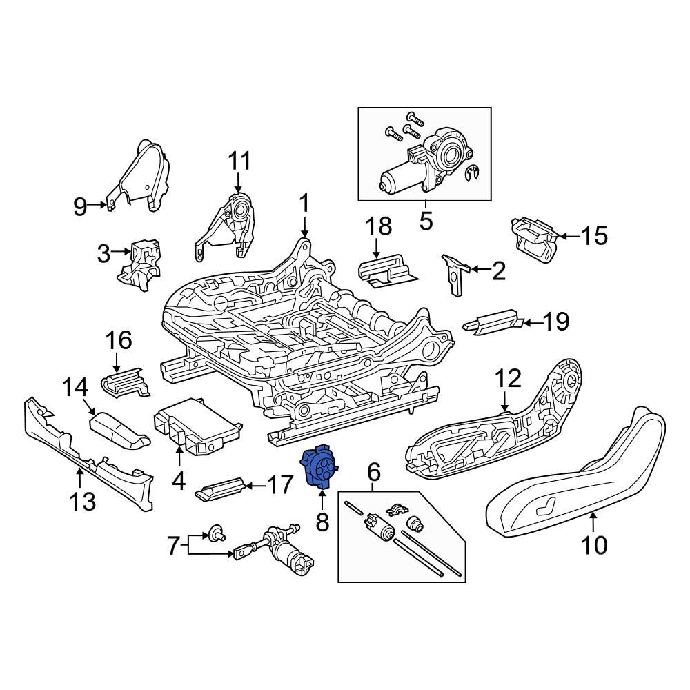 MercedesBenz OE 20590576039051 Left Seat Lumbar Switch