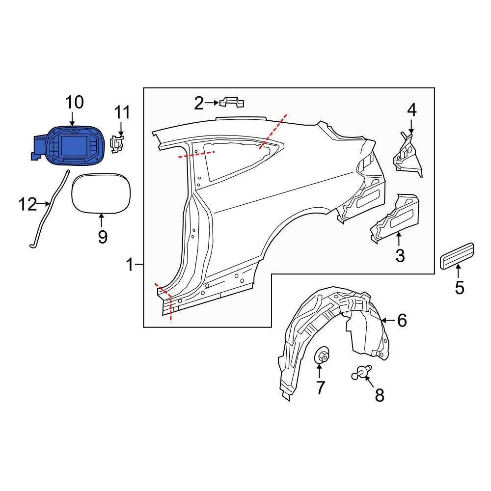 MercedesBenz OE 2056304504 Rear Fuel Door Hinge