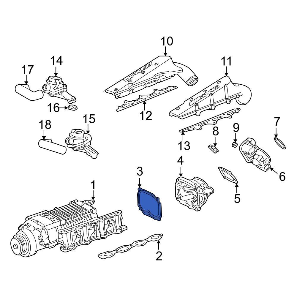 MercedesBenz OE 1131410780 Rear Intercooler Gasket