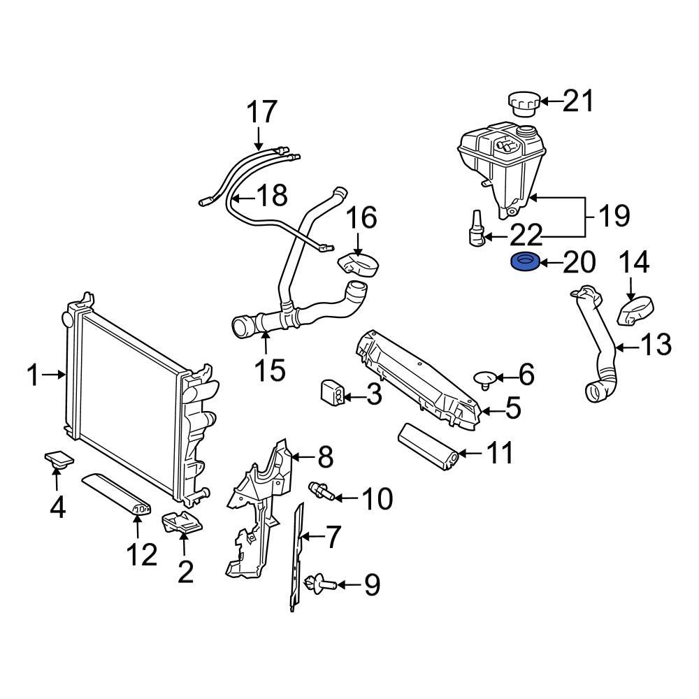 MercedesBenz OE 2015040112 Engine Coolant Reservoir Grommet