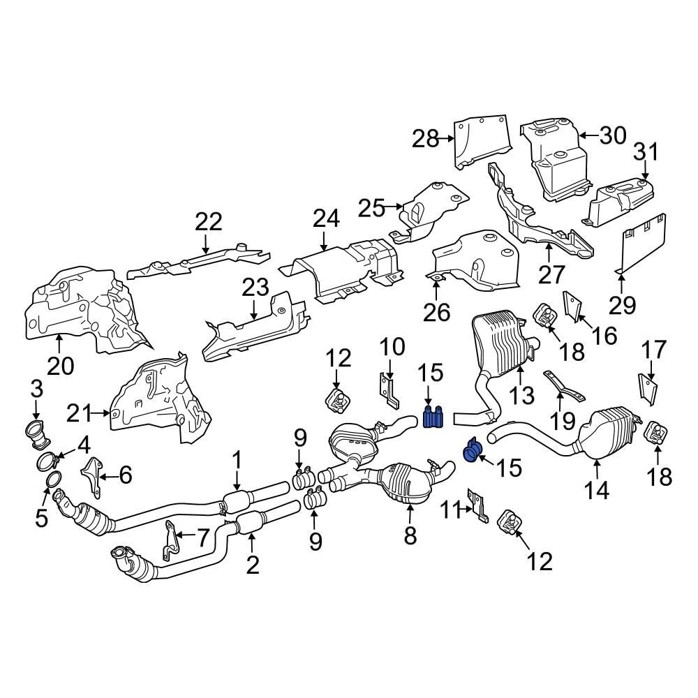 MercedesBenz OE 0009954702 Exhaust Muffler Clamp