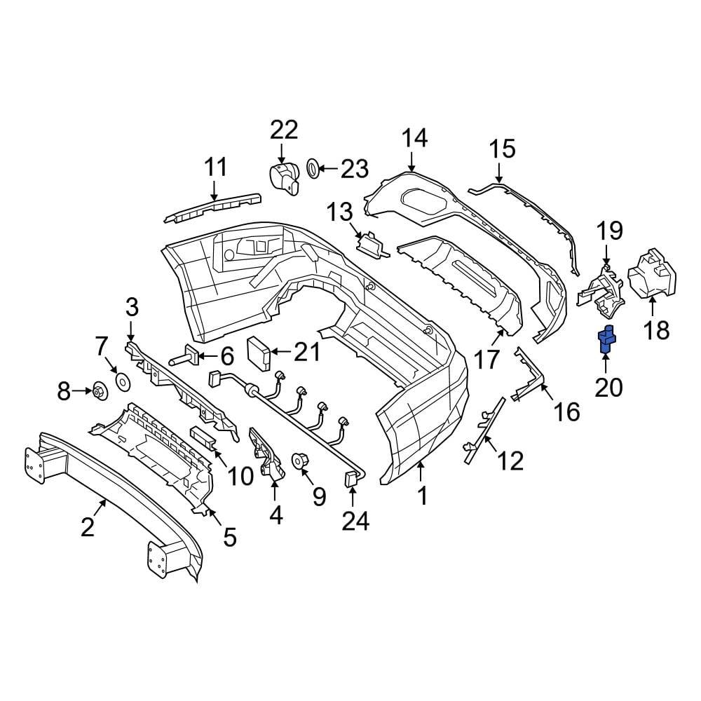 Mercedes-Benz OE 0019901156 - Bumper Cover Heat Shield Clip