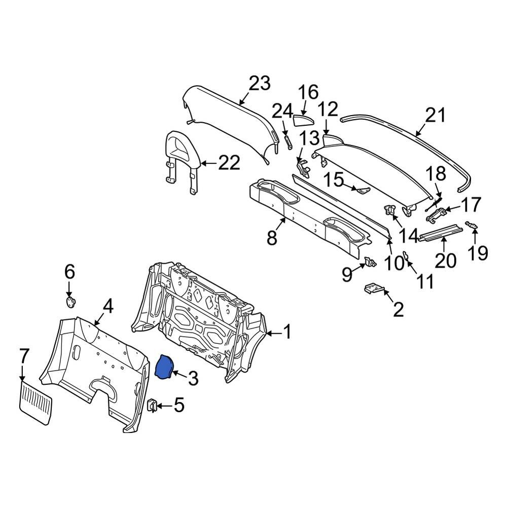 Mercedes-Benz OE 1706460234 - Right Lower Speaker Cover