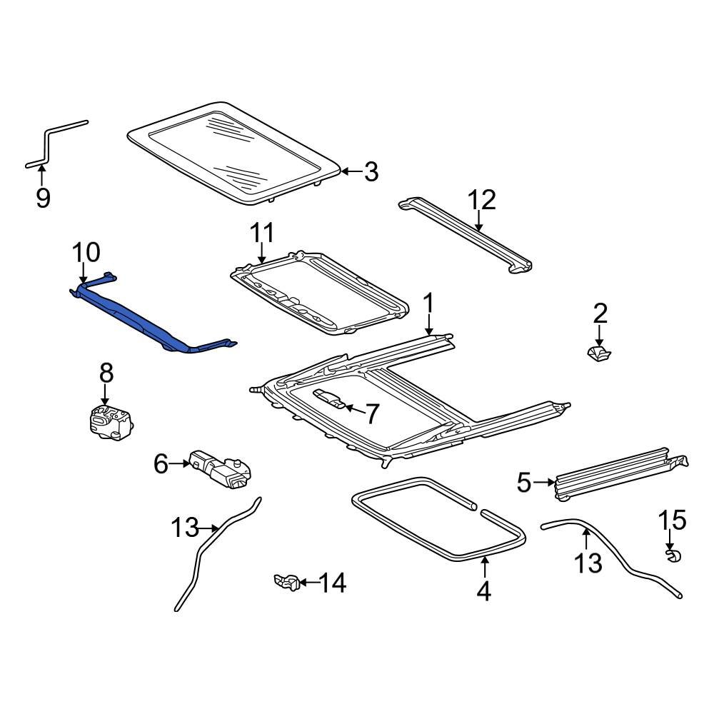 MercedesBenz OE 1637800044 Sunroof Deflector