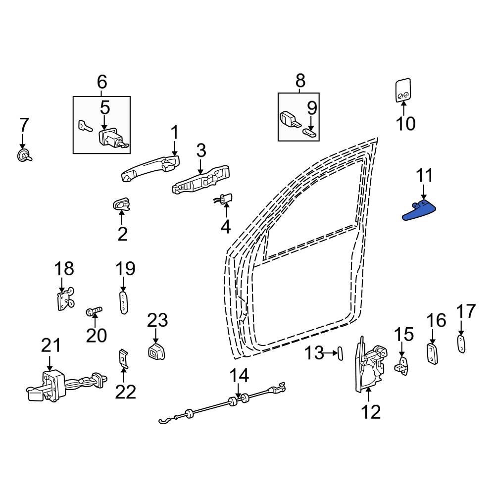 MercedesBenz OE 2027660124 Front Left Inner Interior Door Handle
