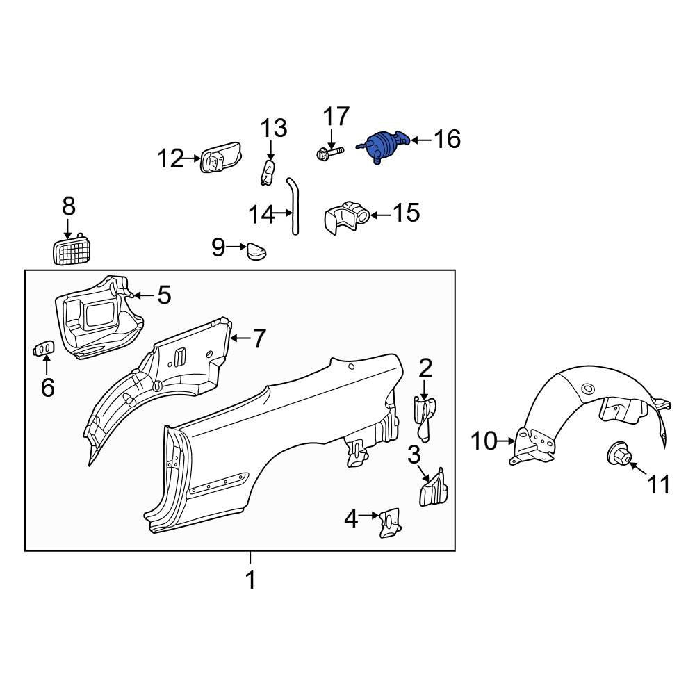 MercedesBenz OE 2088000475 Rear Fuel Door Latch