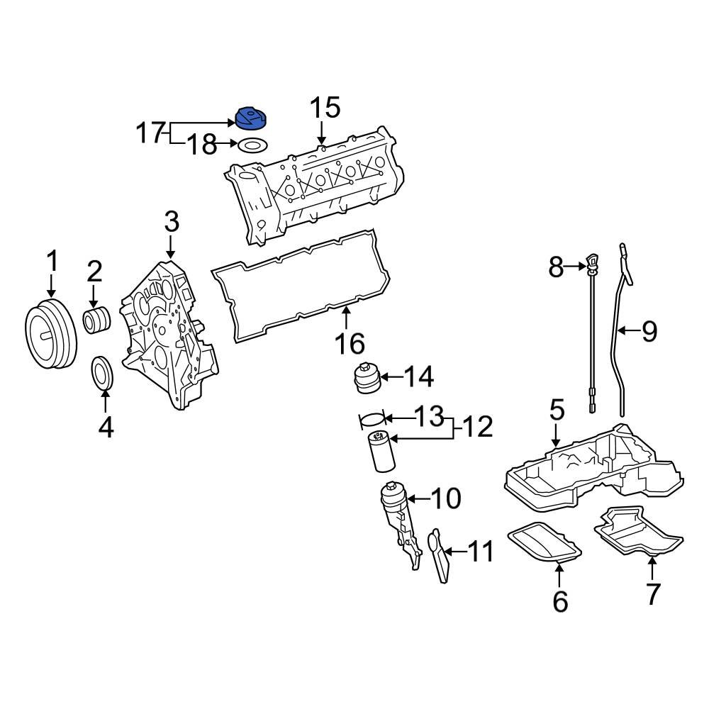 Mercedes-Benz OE 1560180102 - Engine Oil Filler Cap