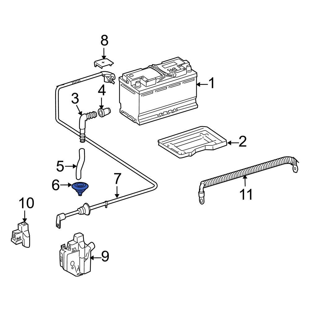 MercedesBenz OE 2029973281 Battery Vent Tube Grommet