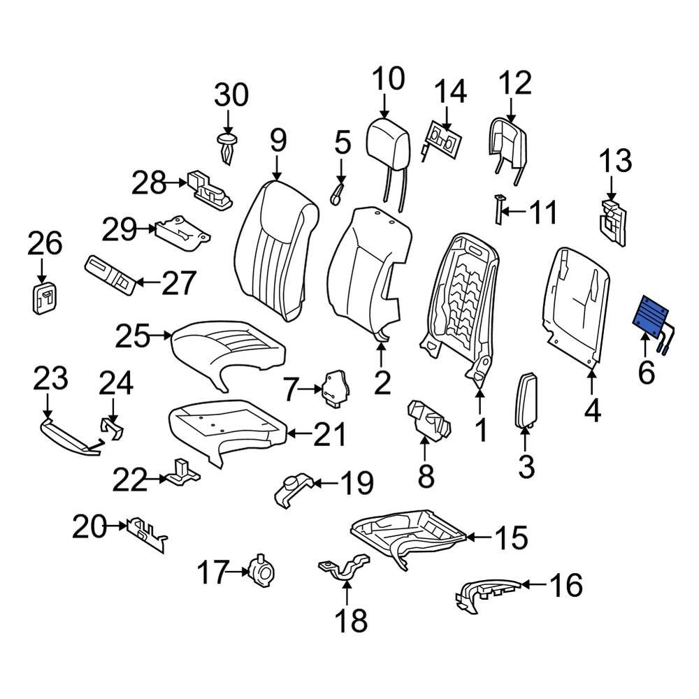 MercedesBenz OE 2519100175 Front Seat Lumbar Support Cushion