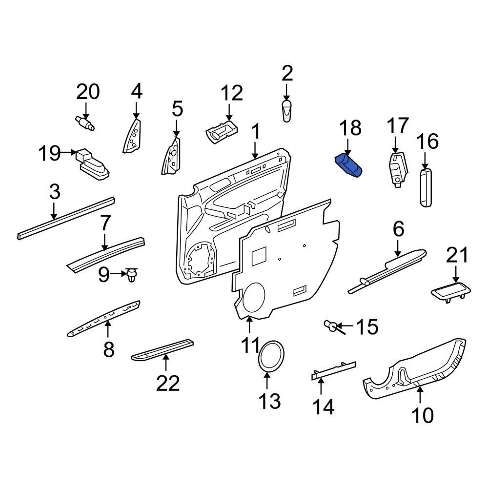 MercedesBenz OE 25182009109174 Front Left Door Lock Switch