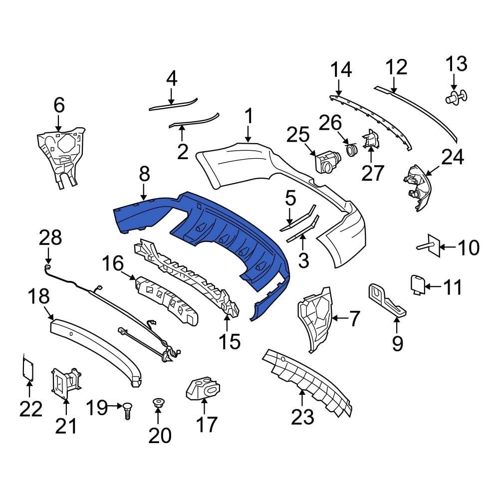 Mercedes-Benz OE 1648853323 - Rear Valance Panel