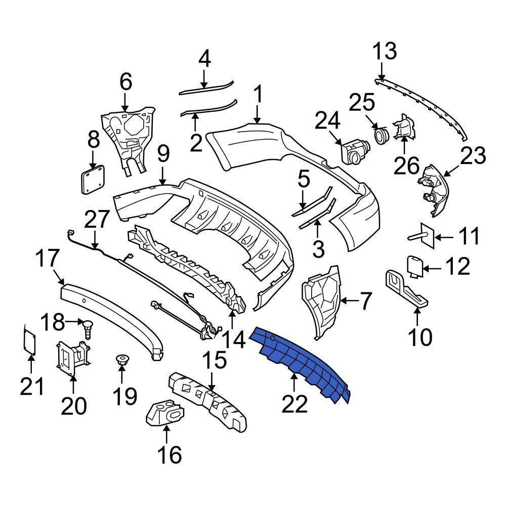 Mercedes-Benz OE 1648853323 - Rear Valance Panel