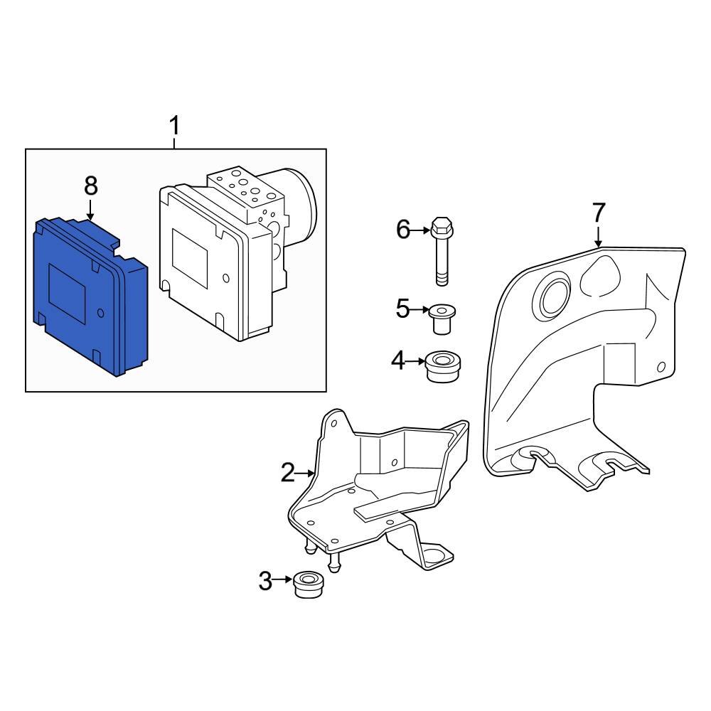 MercedesBenz OE 1669005406 ABS Control Module