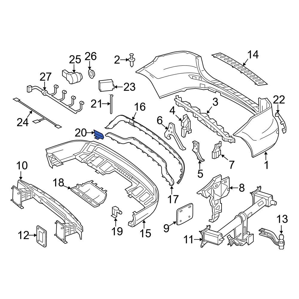 MercedesBenz OE 1668851423 Rear Tow Hook Cover