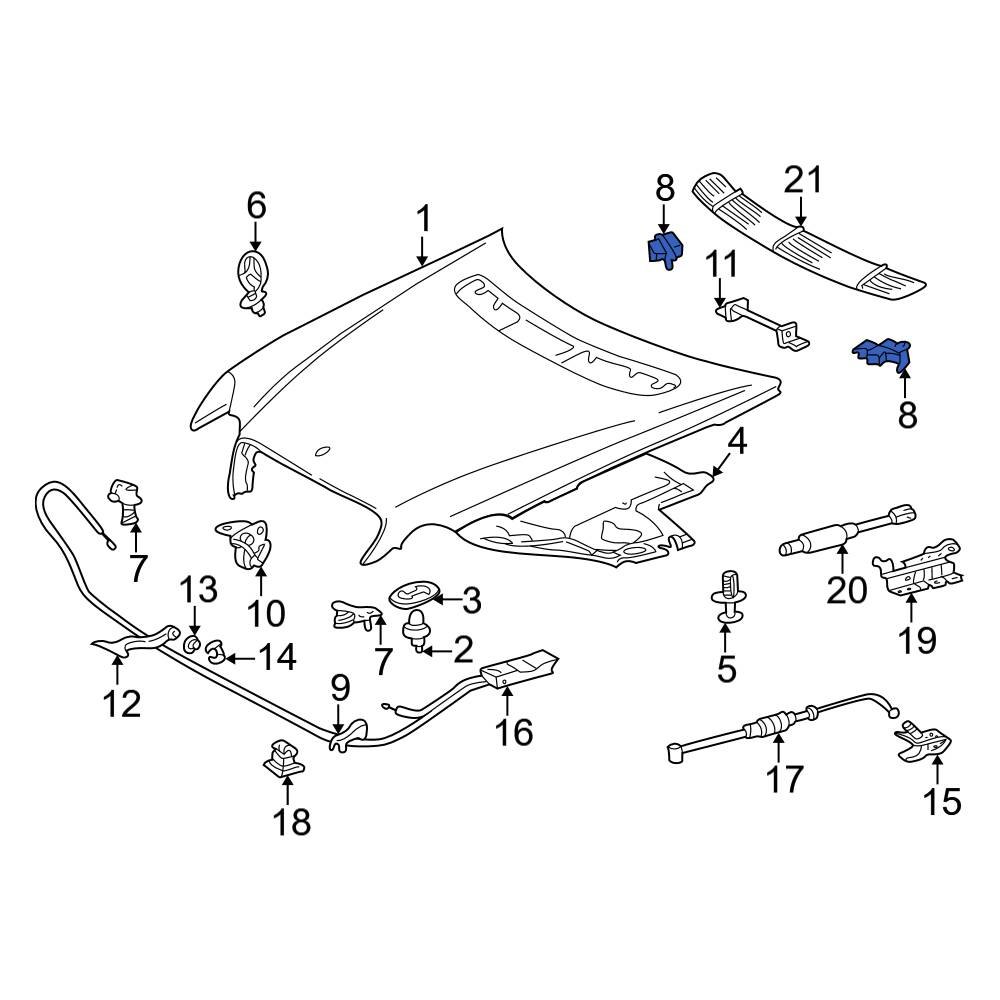 Mercedes-Benz OE 219880016064 - Front Hood Latch