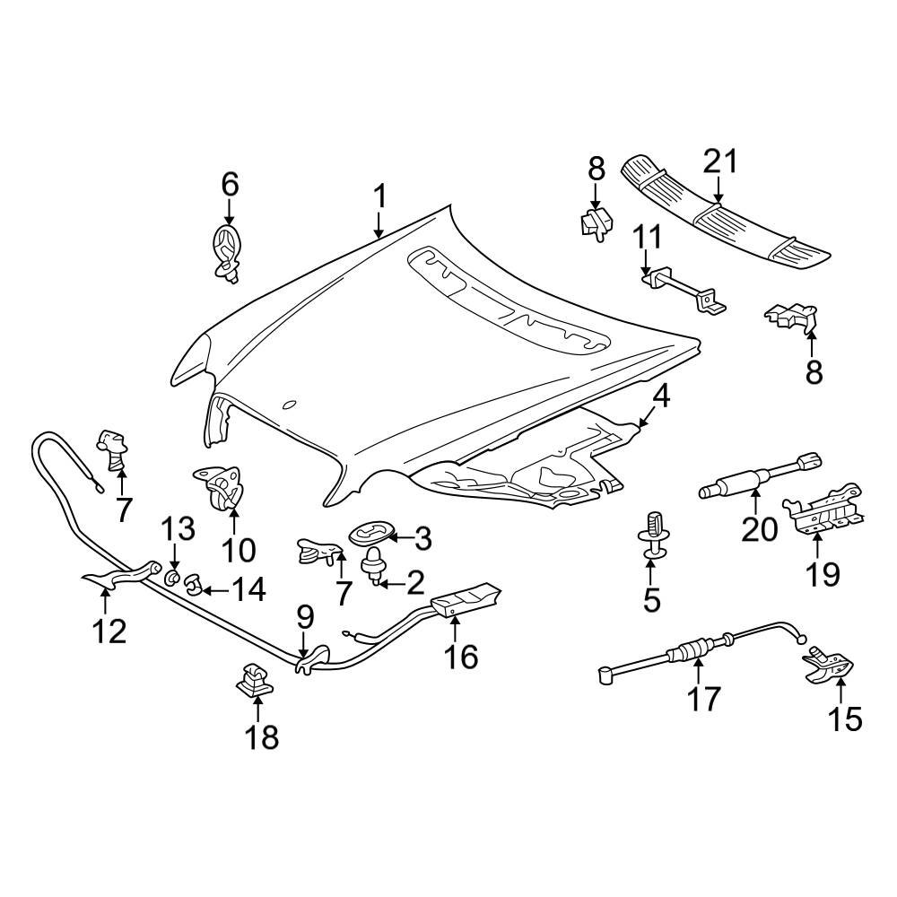 Mercedes-Benz OE 0009950148 - Hood Release Cable Clamp