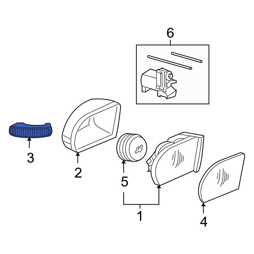 MercedesBenz OE 2038200121 Center Left Turn Signal Light Lens