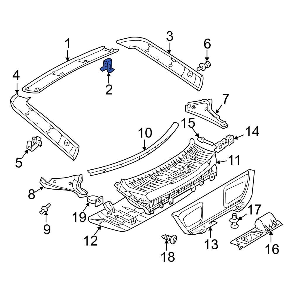 Mercedes-Benz OE 0089885178 - Front Door Window Molding Clip