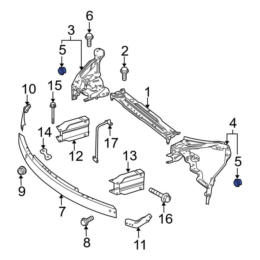 Mercedes-Benz OE 0019970101 - Outer Radiator Support Panel Screw