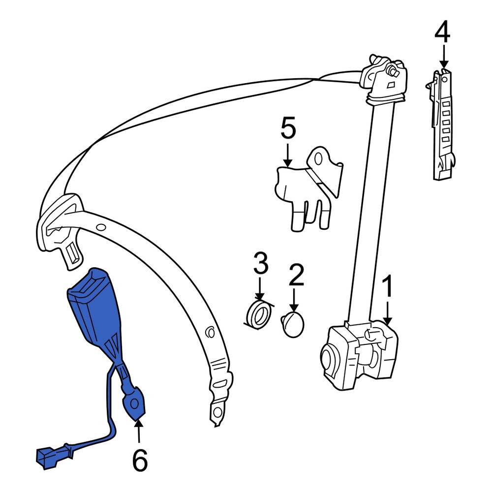 MercedesBenz OE 2048602469 Front Right Seat Belt Receptacle