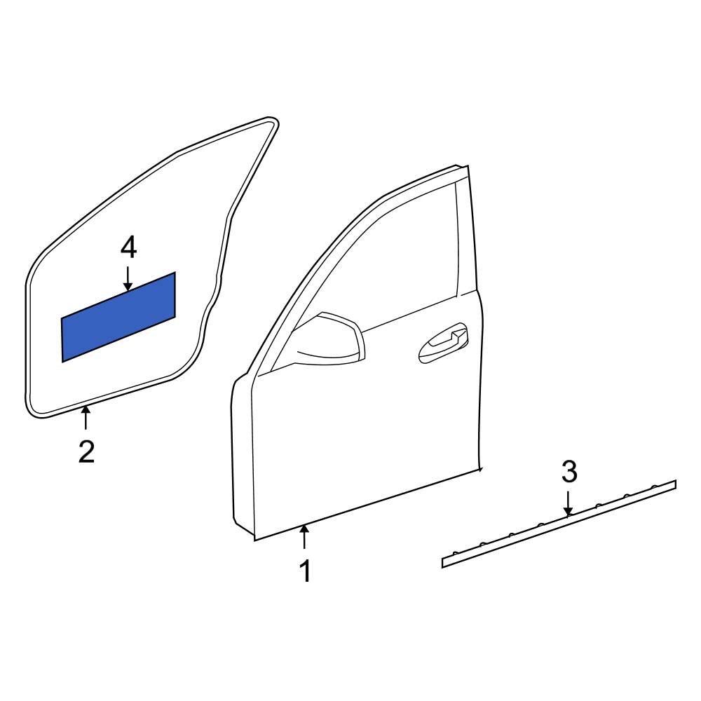 MercedesBenz OE 2046820108 Front Door Panel Insulation