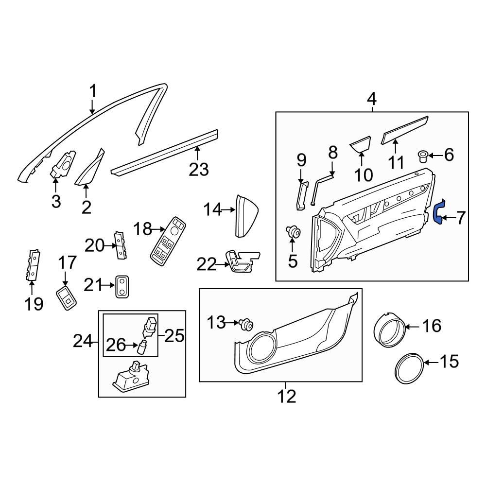 MercedesBenz OE 20472700599051 Front Door Edge Guard