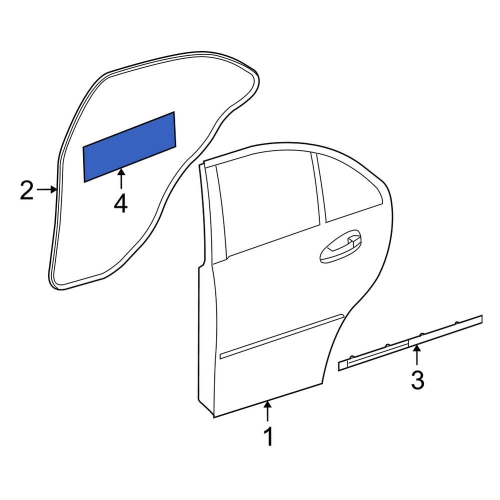 MercedesBenz OE 2046820108 Front Door Panel Insulation