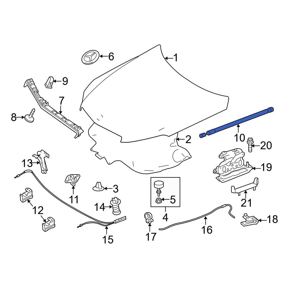 Mercedes-Benz OE 2079800764 - Hood Lift Support