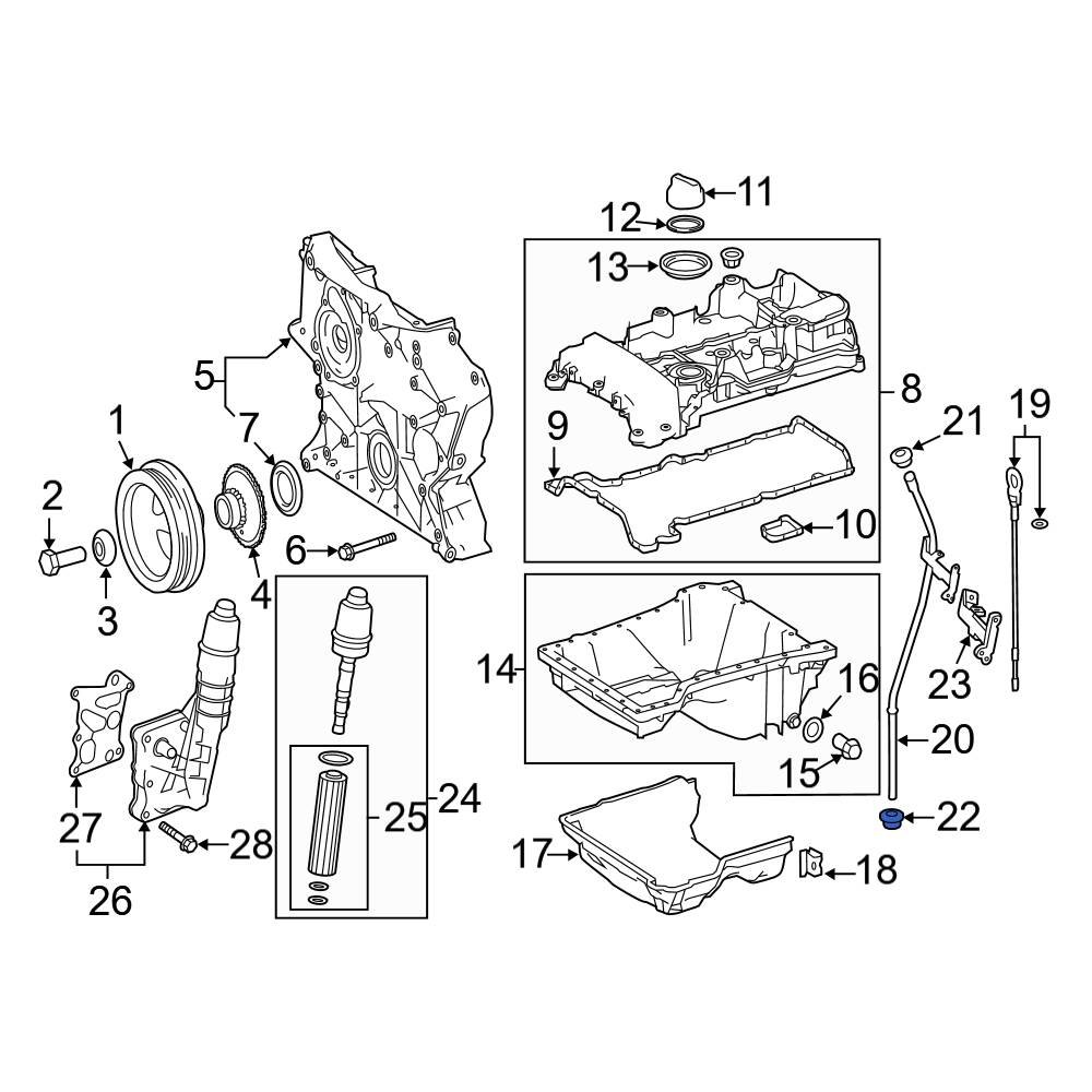 MercedesBenz OE 1120160000 Engine Oil Dipstick Tube Seal