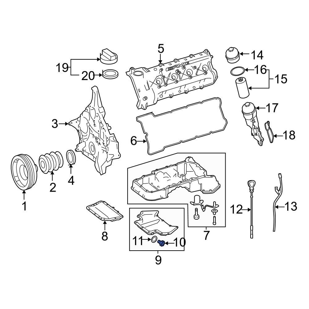 Mercedes-Benz OE 0029973430 - Automatic Transmission Oil Cooler Drain Plug