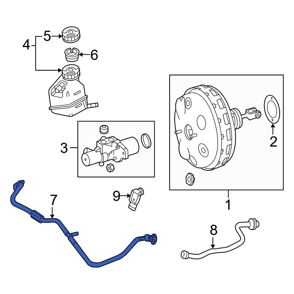 Mercedes-Benz OE 204430572964 - Front Brake Vacuum Hose