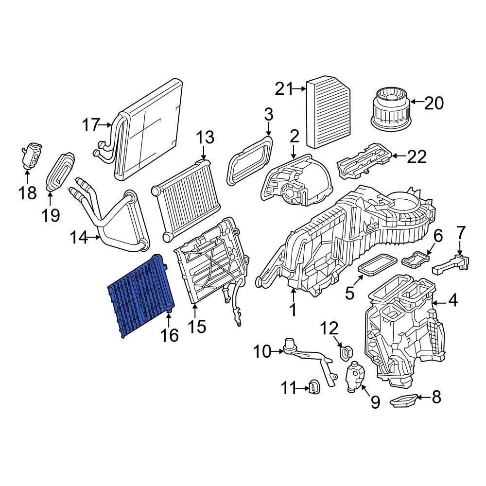 MercedesBenz OE 099830006164 HVAC Heater Core