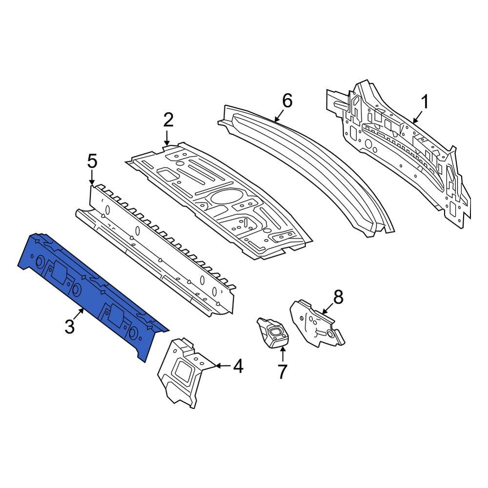 Mercedes-Benz OE 2056400214 - Rear Package Tray Bracket