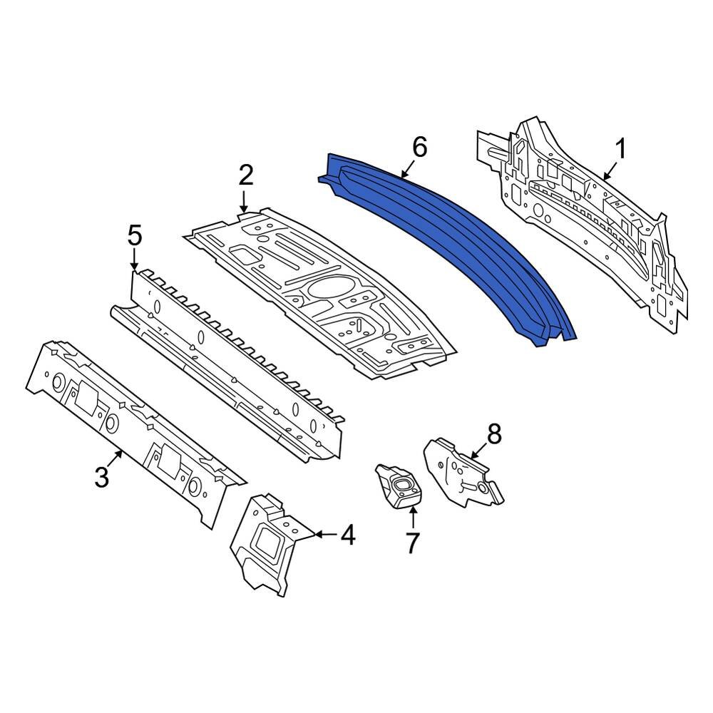 Mercedes-Benz OE 2056400971 - Rear Package Tray Bracket