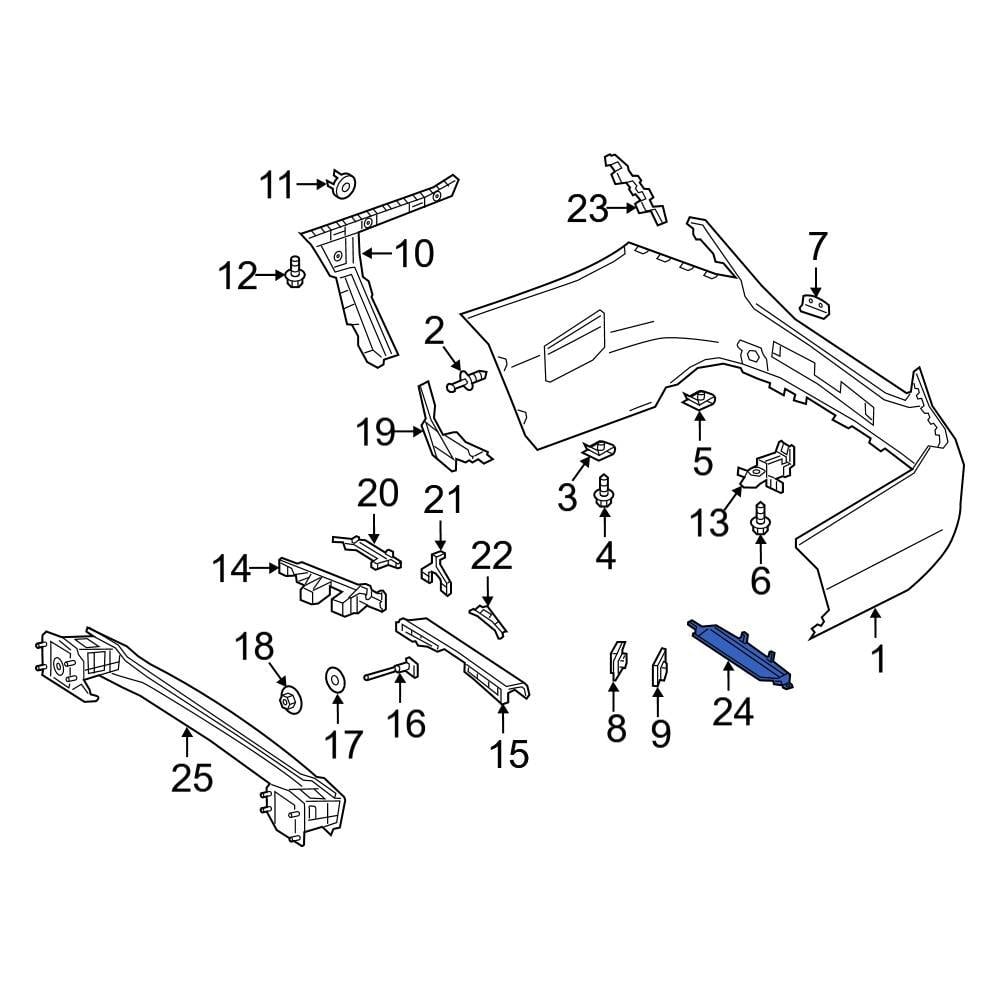 Mercedes-Benz OE 205885160064 - Rear Bumper Cover Spacer Panel