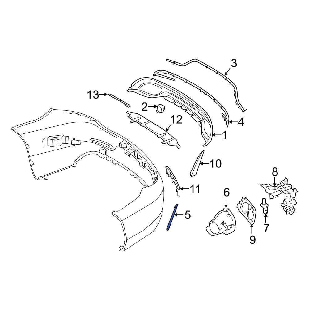 Mercedes-Benz OE 2058850153 - Rear Right Grille