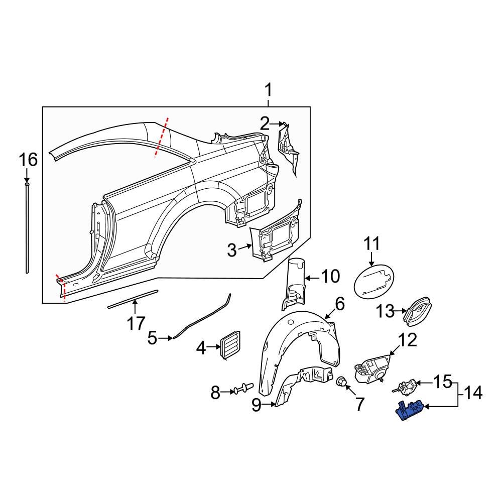 MercedesBenz OE 2218200072 Rear Fuel Door Latch
