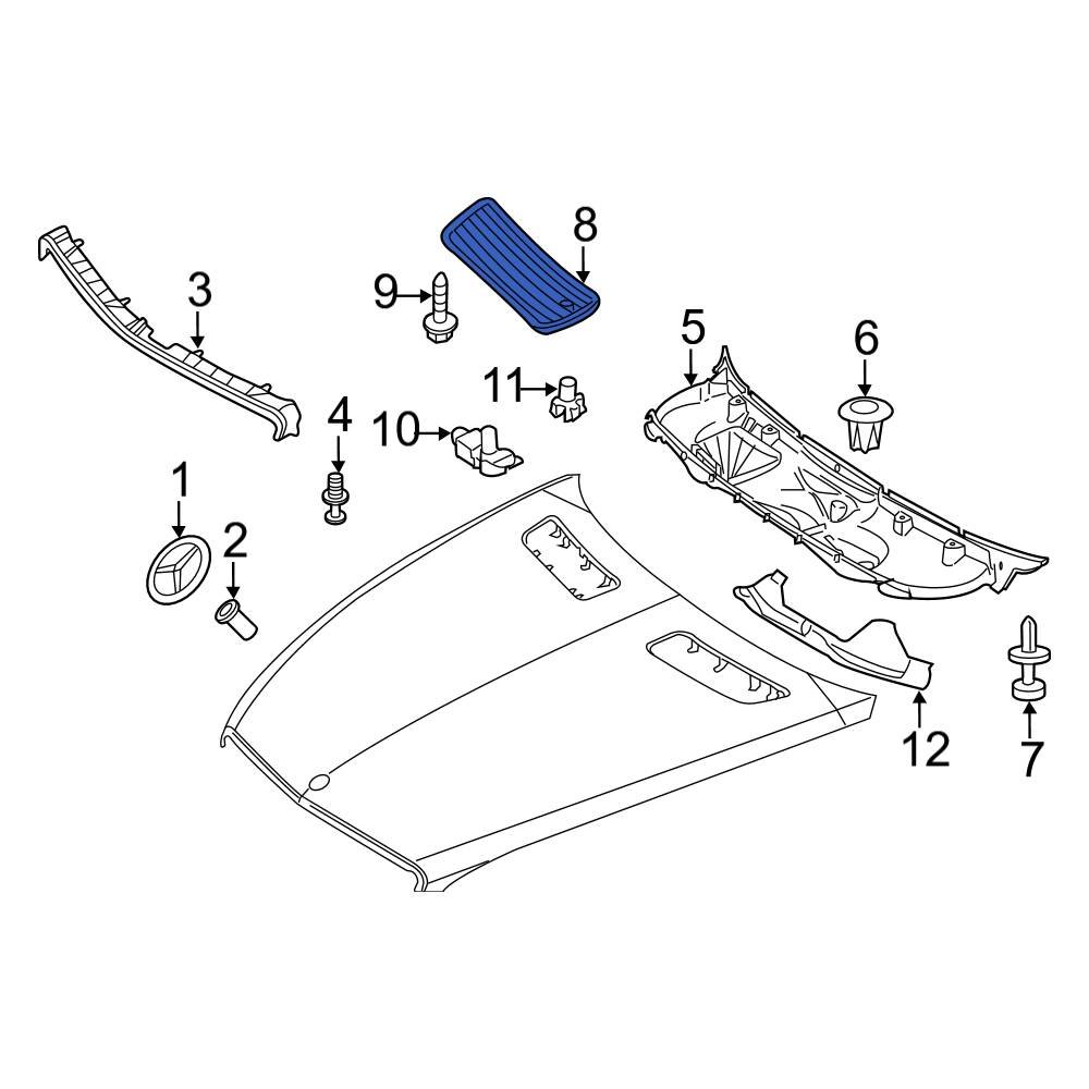 Mercedes-benz Oe 22188003059775 - Front Left Hood Scoop