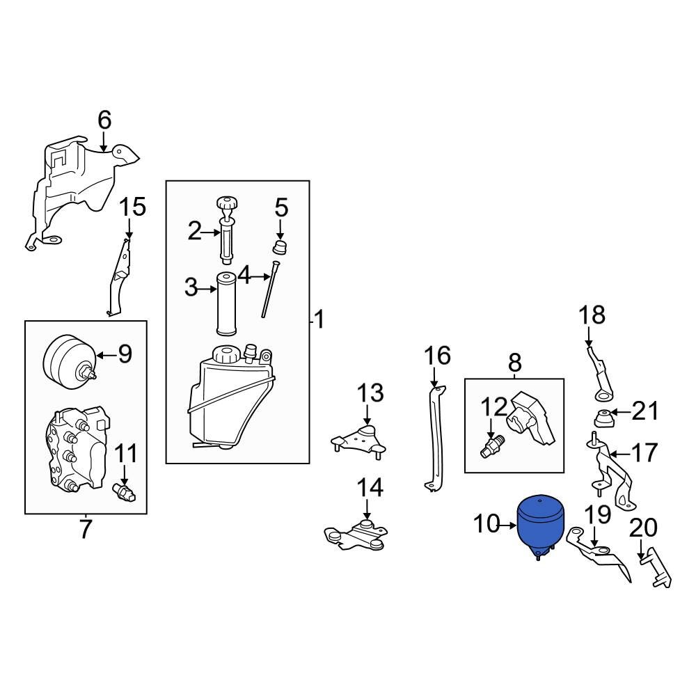 MercedesBenz OE 2213200015 Rear Suspension SelfLeveling Unit