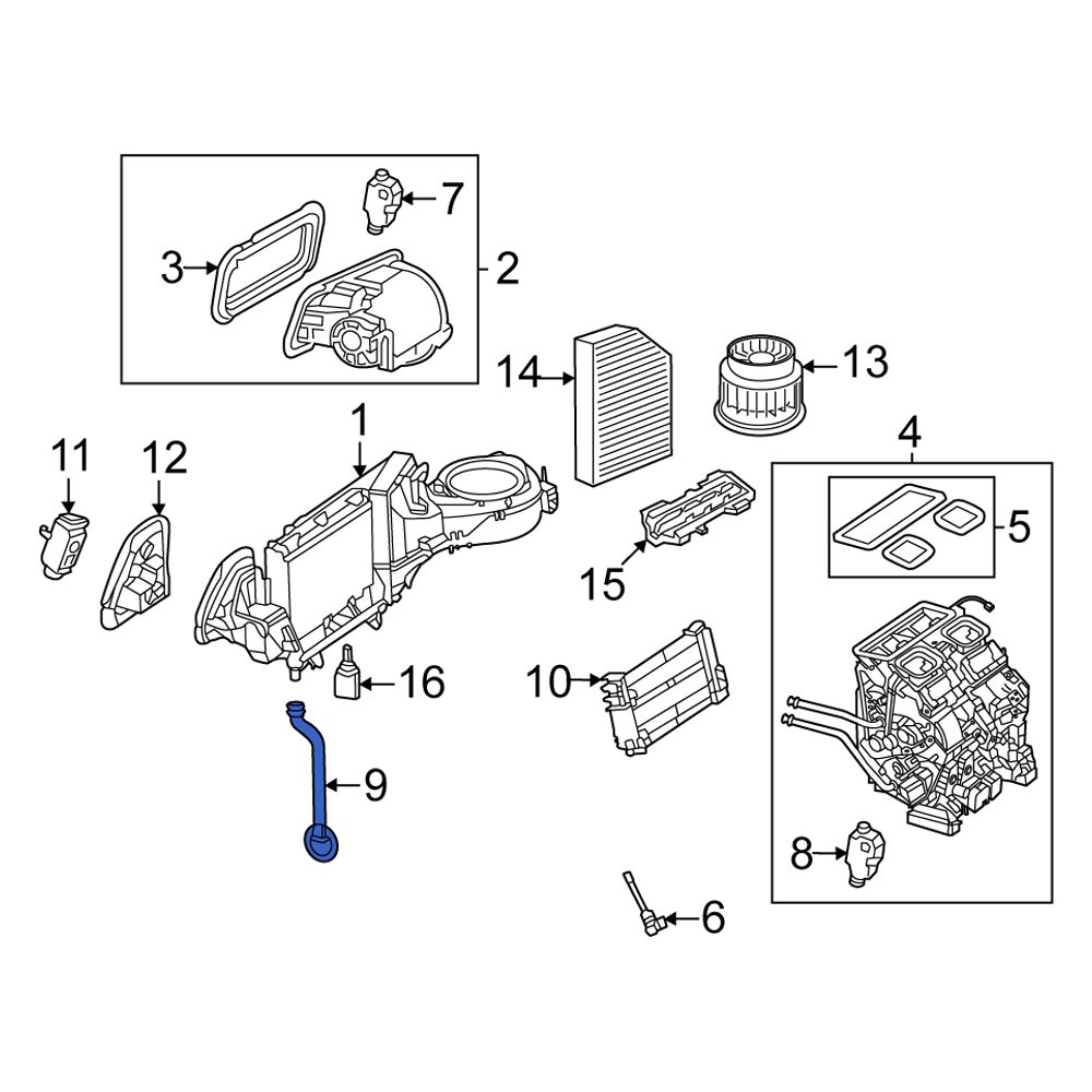 MercedesBenz OE 2328320400 Left A/C Evaporator Drain