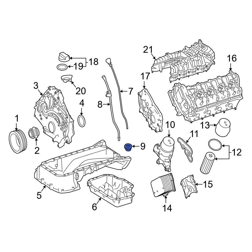 MercedesBenz OE 1120160000 Engine Oil Dipstick Tube Seal