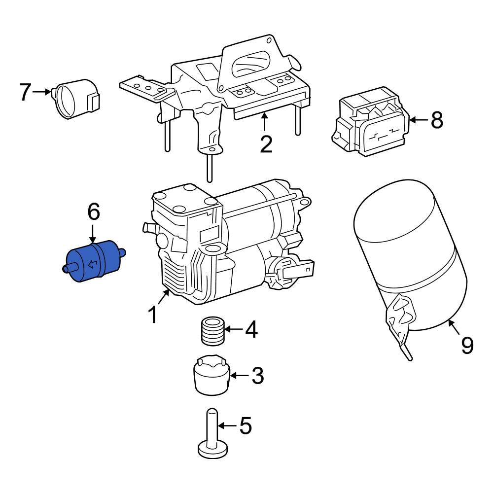 MercedesBenz OE 2123200169 Rear Air Suspension Compressor Filter
